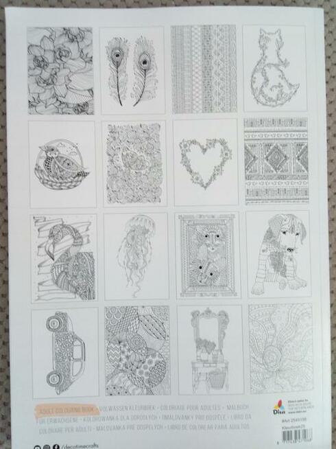 Relaksacyjna antystresowa kolorowanka różne motywy