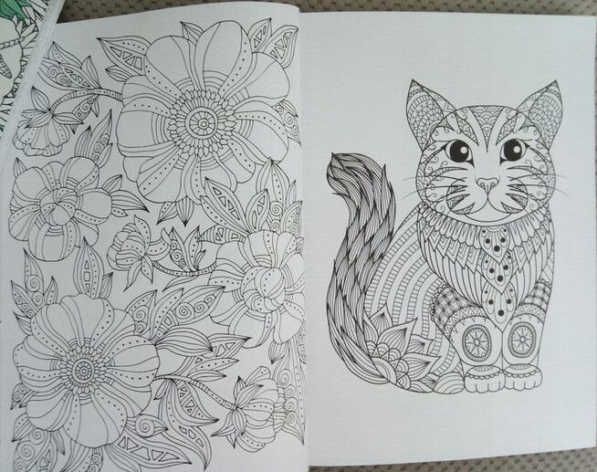 Relaksacyjna antystresowa kolorowanka różne motywy