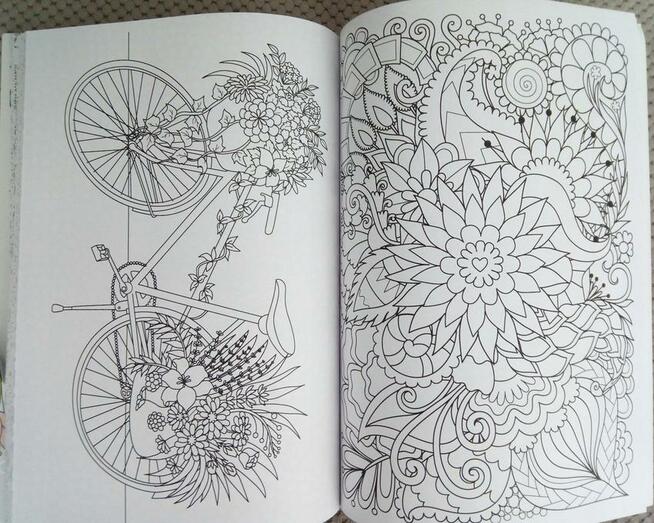 Relaksacyjna antystresowa kolorowanka różne motywy