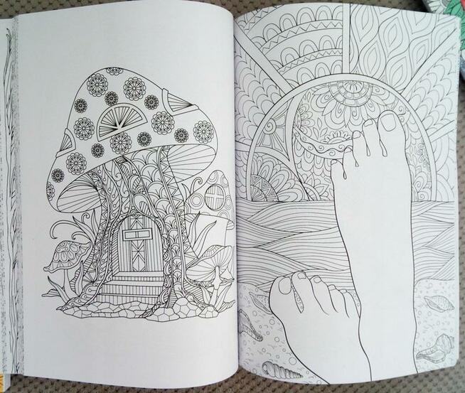 Relaksacyjna antystresowa kolorowanka różne motywy