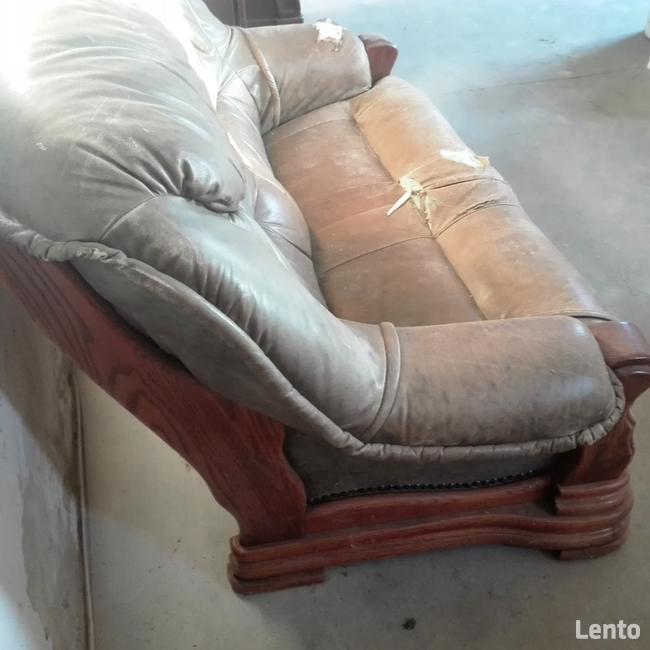 za darmo ! SOFY KANAPY I FOTEL stylowy dębowy do renowacji.