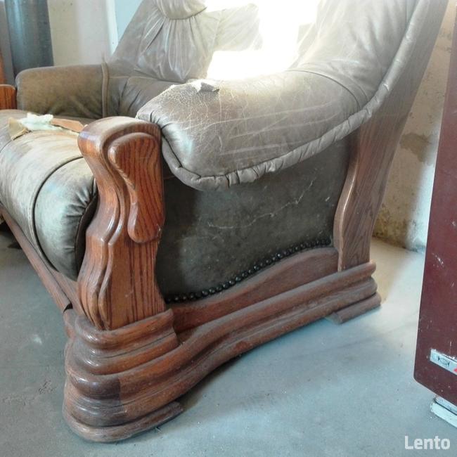 za darmo ! SOFY KANAPY I FOTEL stylowy dębowy do renowacji.