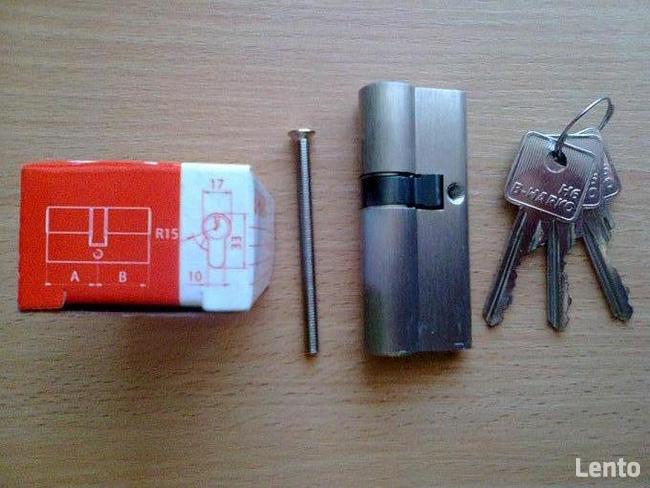 Wkładka bębenkowa 30/45 mm nikiel satyna NOWA zamek