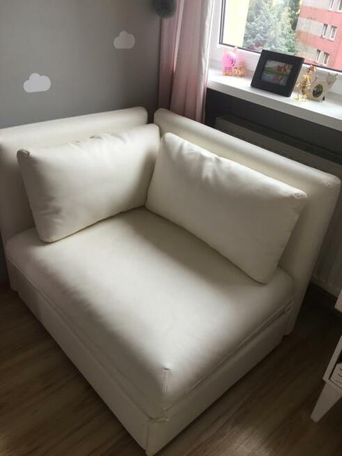 Ikea VALLENTUNA Moduł sofy rozkładanej z oparciem biały