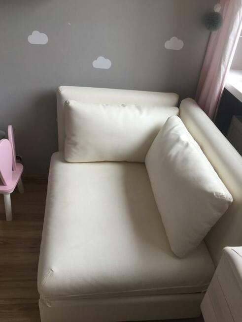 Ikea VALLENTUNA Moduł sofy rozkładanej z oparciem biały