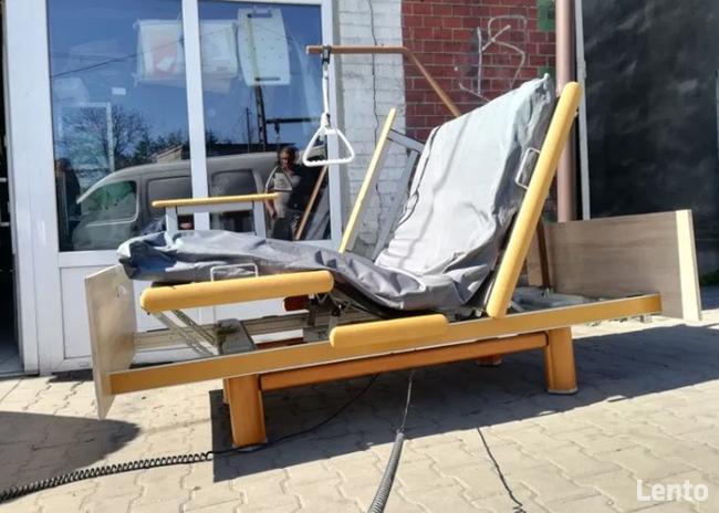 Łóżko rehabilitacyjne sterowane elektrycznie pilotem 3-4funk