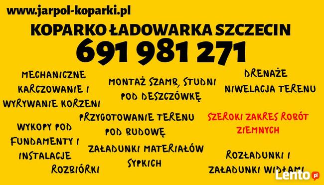 Koparko ładowarka, montaż szamb, dreny, deszczówka, Kanlizacja
