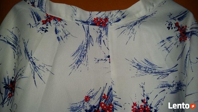 Spódniczka letnia biała w bukiety kwiatów roz.M