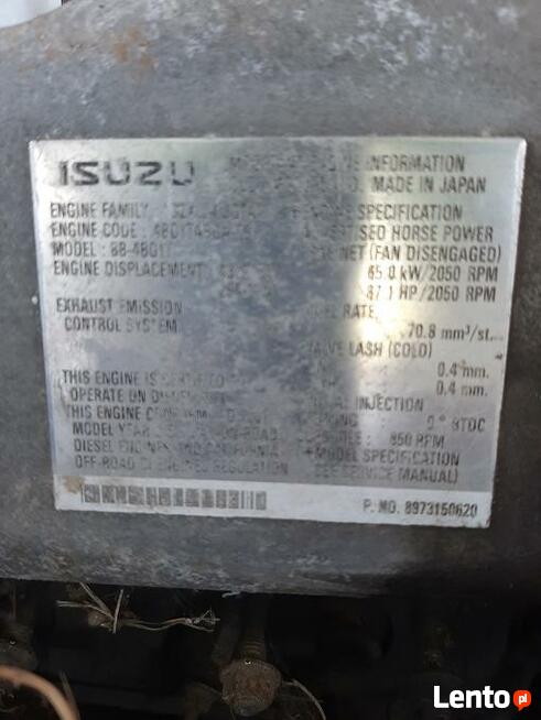 Silnik isuzu, jcb,4BG1