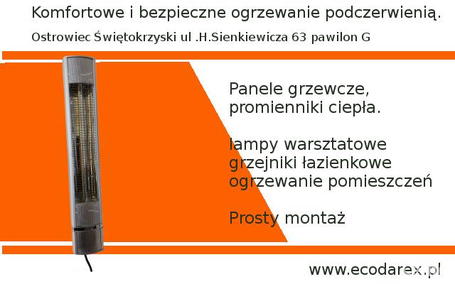 Lampa grzewcza warsztatowa z pilotem max 2000W