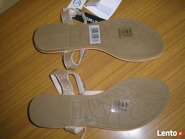 złote sandałki T&R 39 25cm.