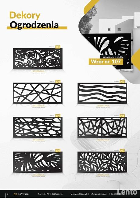 Panel furtka brama ogrodzenie płot dekor taras dekoracyjny