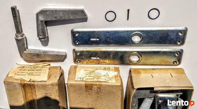 KLAMKI DRZWI BRAMOWA WROTOWA Z SZYLDEM 90mm NA KLUCZ Uniwers