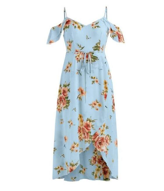 Sukienka w kwiaty midi HIT 2021 Hiszpanka XL i XXL