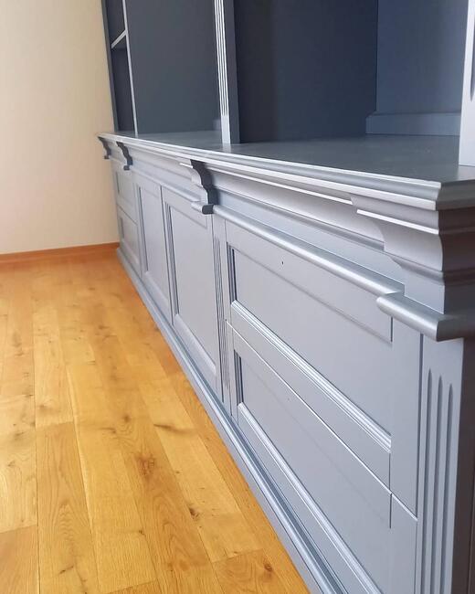 Biblioteka z litego drewna, regał na ksiązki