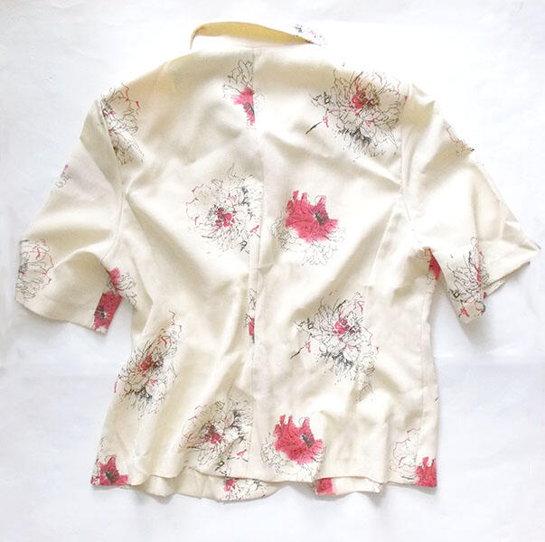 ecru żakiet z krótkim rękawem