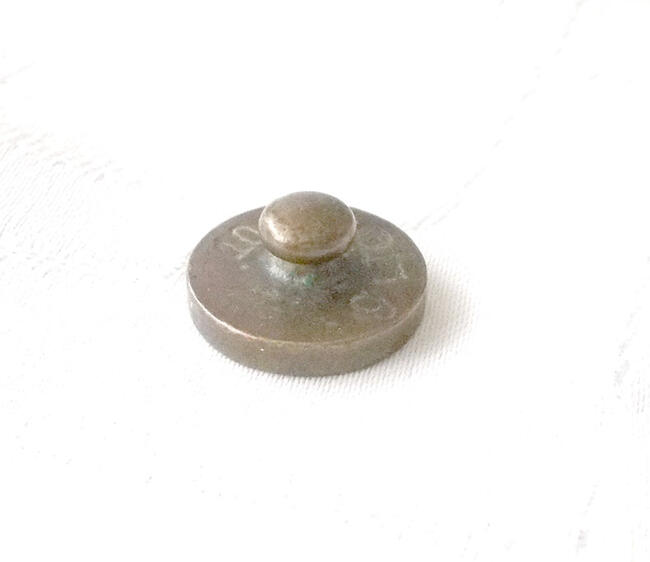 mosiężny odważnik 10 g, retro odwaznik aptekarski