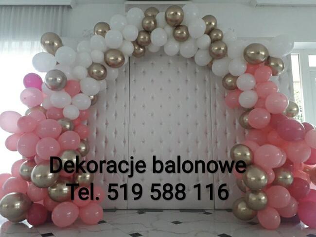 Brama balonowa łódz girlanda z balonów łuk balony z helem