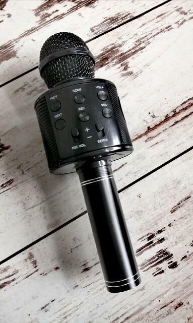 Bezprzewodowy Mikrofon karaoke głośnik bluetooth czarny