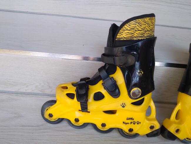 sprzedam rolki dla dziecka od 12do 13 j żółte littli tiger d