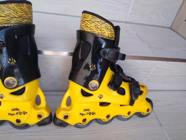sprzedam rolki dla dziecka od 12do 13 j żółte littli tiger d