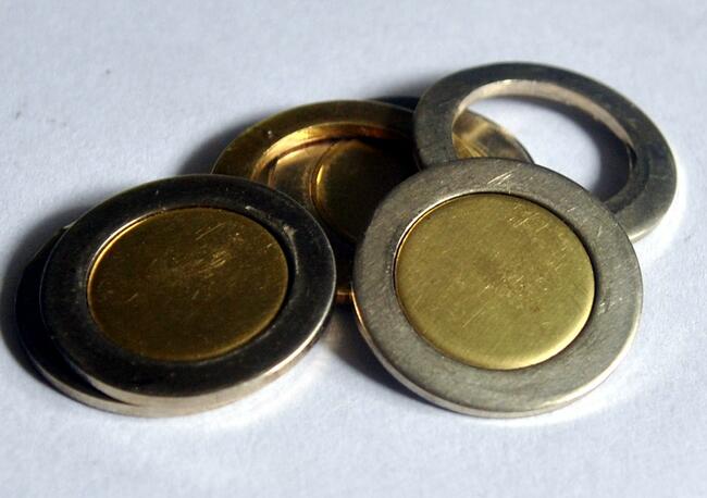 Krążki mennicze 20 -27 mmdo bicia monet aluminium ,mosiądz