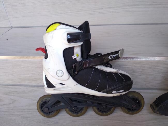 rolki Cups abeko-1 koła kauczuk 38-41 białe mało używane st