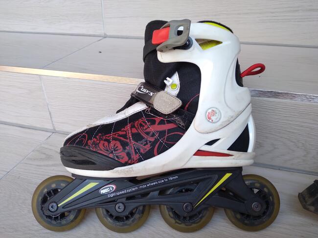 rolki Cups abeko-1 koła kauczuk 38-41 białe mało używane st