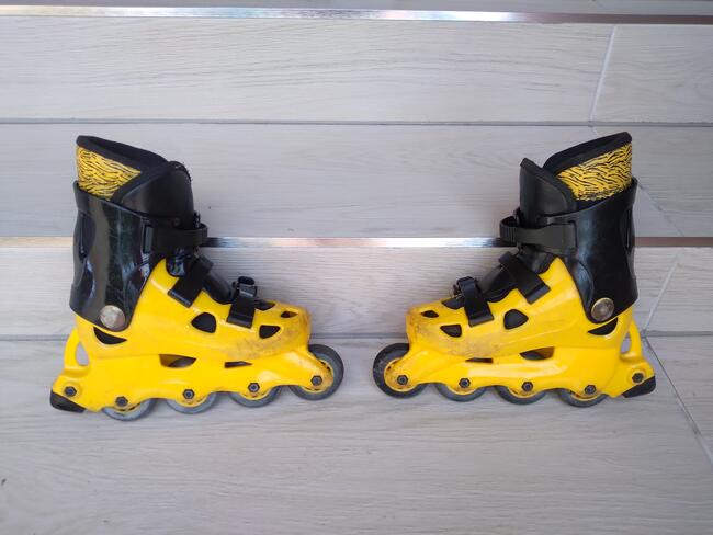 sprzedam rolki dla dziecka od 12do 13 j żółte littli tiger d