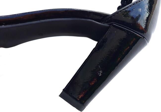 40 Marco Tozzi czarne sandałki z piętą black 26 cm