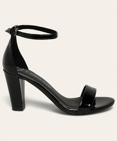 40 Marco Tozzi czarne sandałki z piętą black 26 cm
