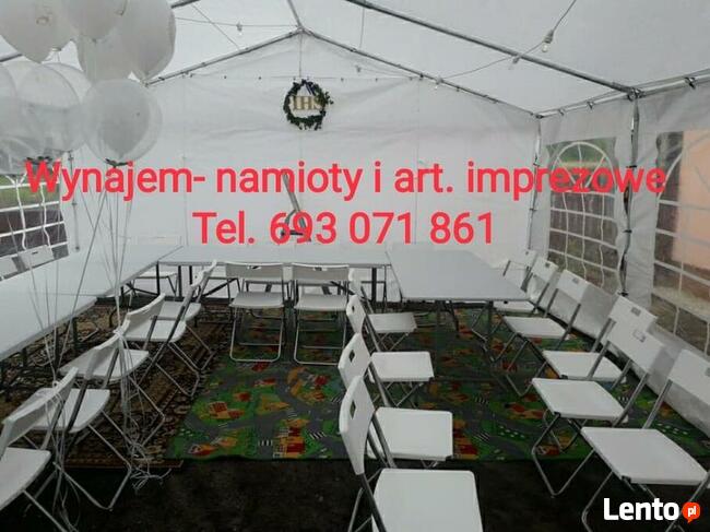 Namioty wypozyczalnia namiotów stoły krzesła balony z helem