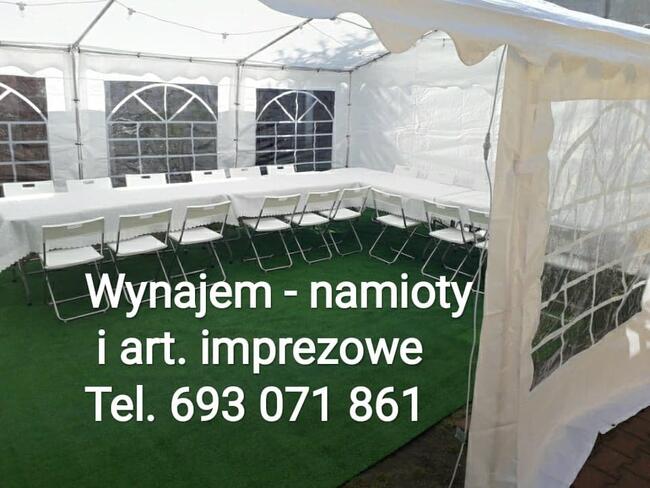 Namioty wypozyczalnia namiotów stoły krzesła balony z helem