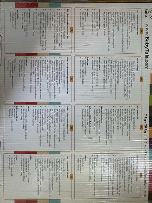 TULA ergonomiczne nosidełko Folk jak nowe