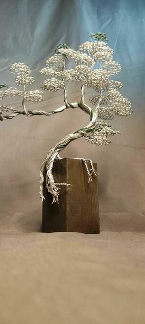 Ręczne drzewko bonsai duże z drutu
