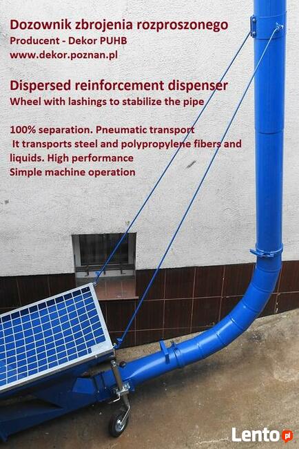 Beton, transporter zbrojenia, pneumatyczny