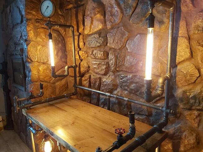 Lampa rustykalna, loftowa, industrilana.