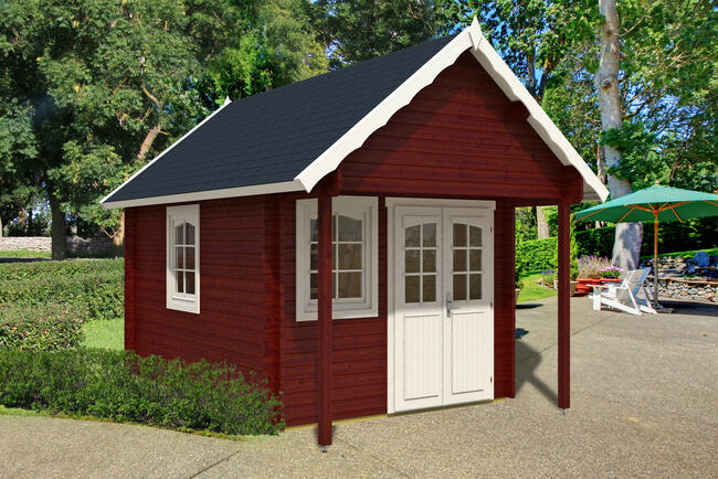 DREWNIANY DOMEK OGRODOWY BUNKIE 14,4 M2