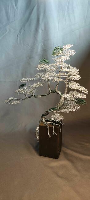 Ręczne drzewko bonsai duże z drutu
