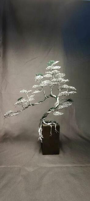 Ręczne drzewko bonsai duże z drutu