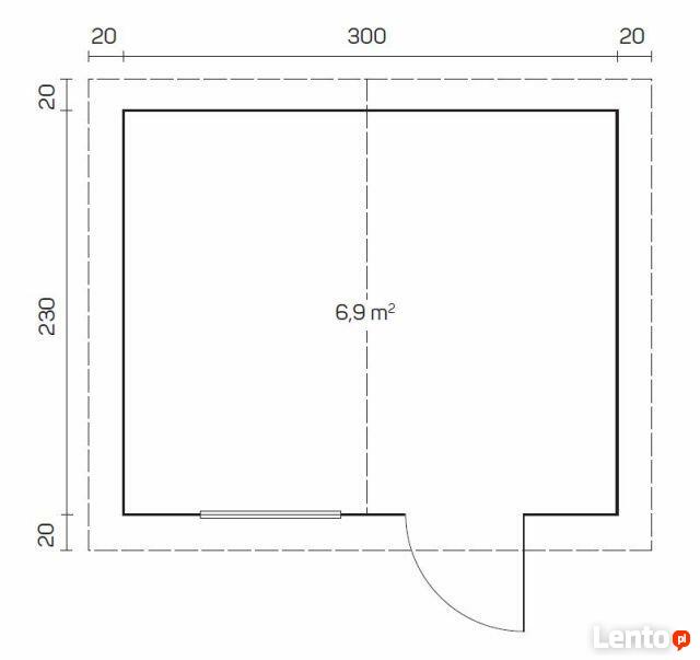 DREWNIANY DOMEK OGRODOWY CAROLINE A 6,9 M2