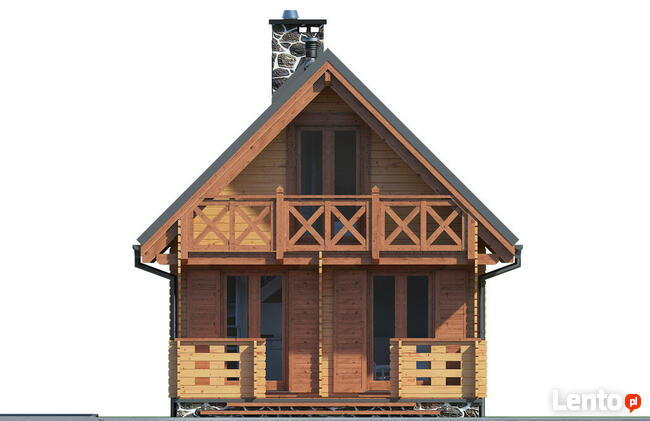 DREWNIANY DOMEK LETNISKOWY ALICJA 62 + 18 M2