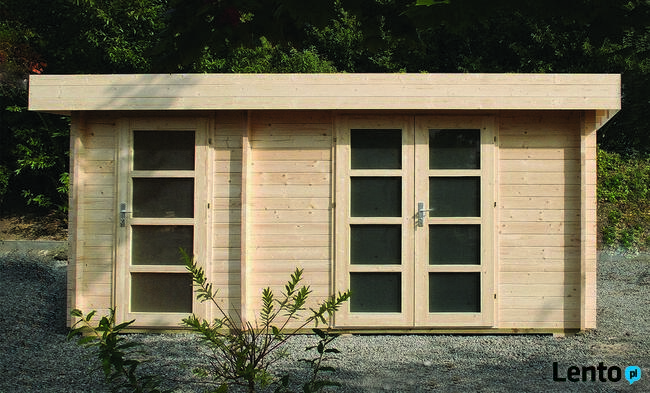 DREWNIANY DOMEK Z PŁASKIM DACHEM ORIENTAL 4 13,5 M2