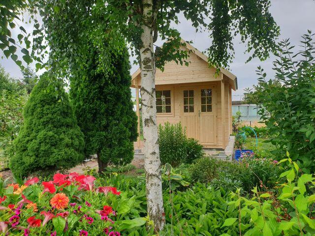 DREWNIANY DOMEK OGRODOWY BUNKIE 14,4 M2