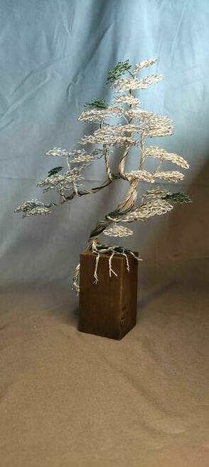 Ręczne drzewko bonsai duże z drutu