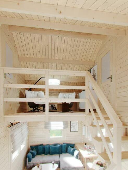 DREWNIANY DOMEK LETNISKOWY JAN II 55 + 10 M2