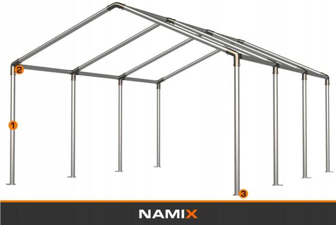 Namiot NAMIX BASIC 4x5 magazynowy RÓŻNE KOLORY