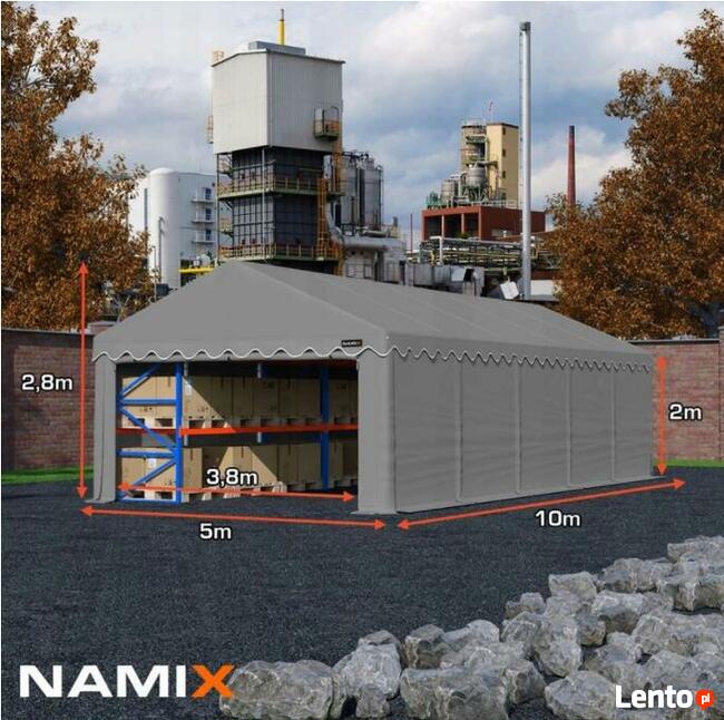 Namiot NAMIX BASIC 5x10 magazynowy RÓŻNE KOLORY