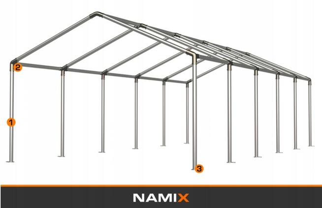 Namiot NAMIX BASIC 5x10 magazynowy RÓŻNE KOLORY