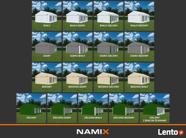Namiot NAMIX GRAND 8x12 imprezowy ogrodowy RÓŻNE KOLORY